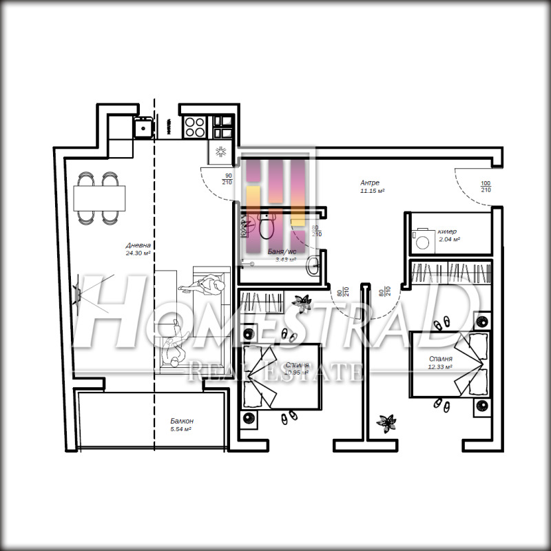 À venda  1 quarto Varna , Hristo Botev , 70 m² | 19940081 - imagem [3]