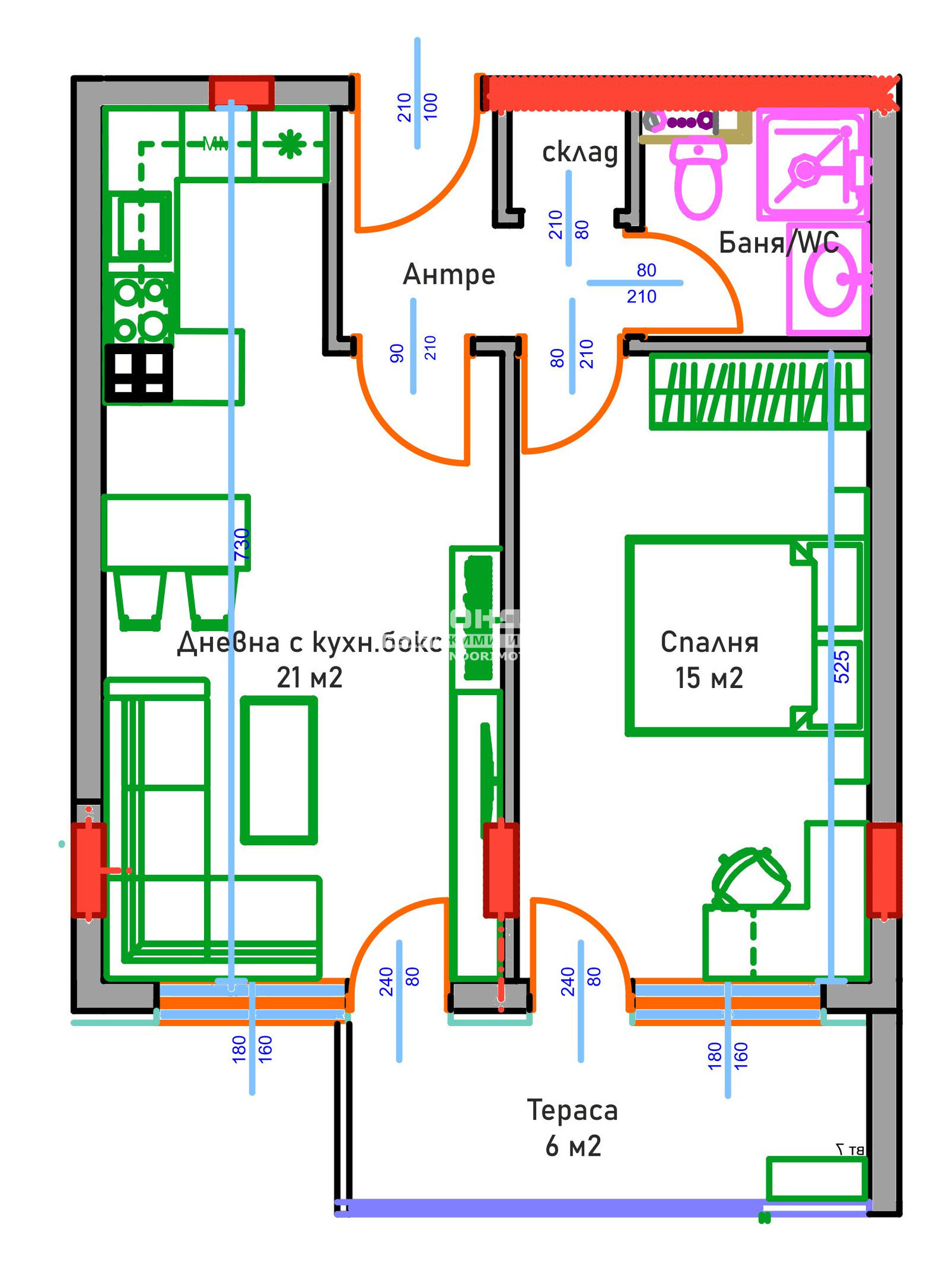Продава 2-СТАЕН, гр. Пловдив, Кършияка, снимка 2 - Апартаменти - 49167928