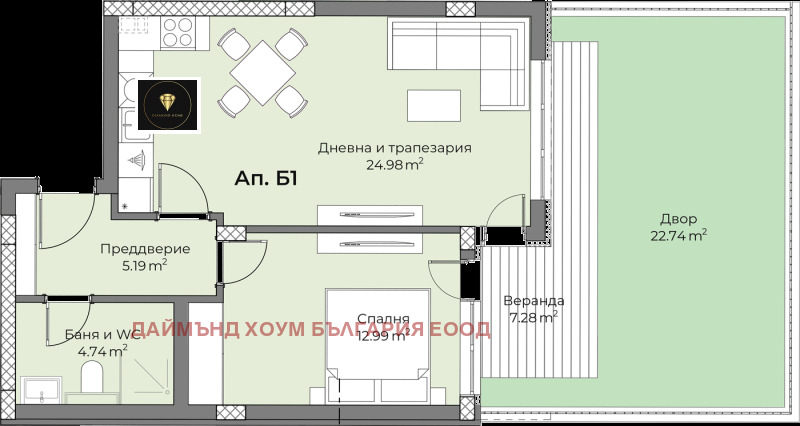 Til salg  1 soveværelse Plovdiv , Belomorski , 95 kvm | 49203872 - billede [2]