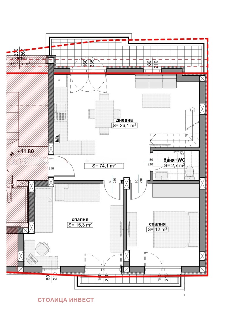 Продава МЕЗОНЕТ, гр. Русе, Широк център, снимка 2 - Апартаменти - 53071783