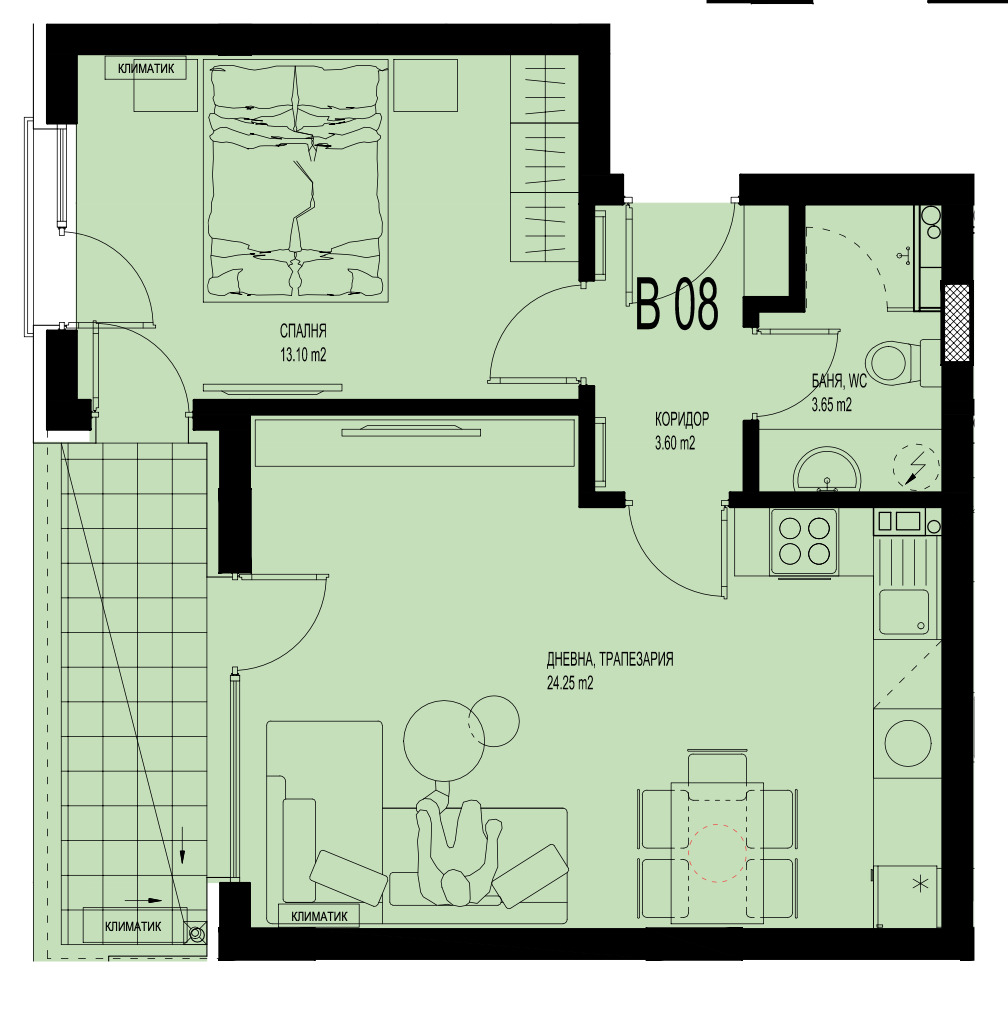 Продава 2-СТАЕН, гр. Пловдив, Христо Смирненски, снимка 2 - Апартаменти - 51495215