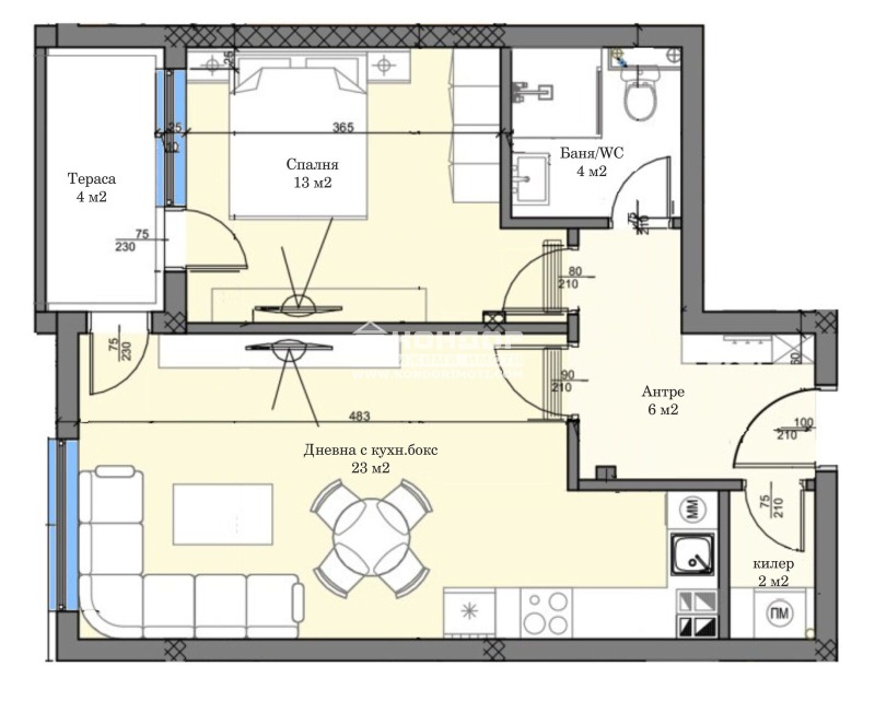 Til salg  1 soveværelse Plovdiv , Karshiyaka , 71 kvm | 43811281 - billede [2]