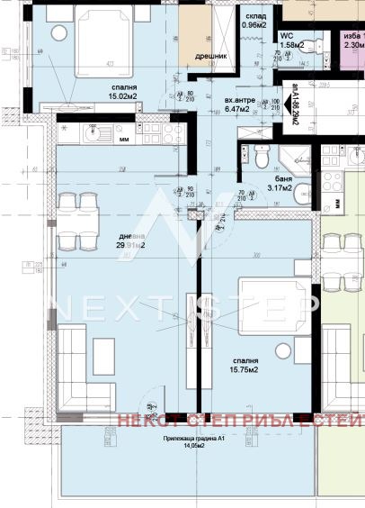Til salg  2 soveværelser Plovdiv , Ostromila , 98 kvm | 24386090 - billede [5]