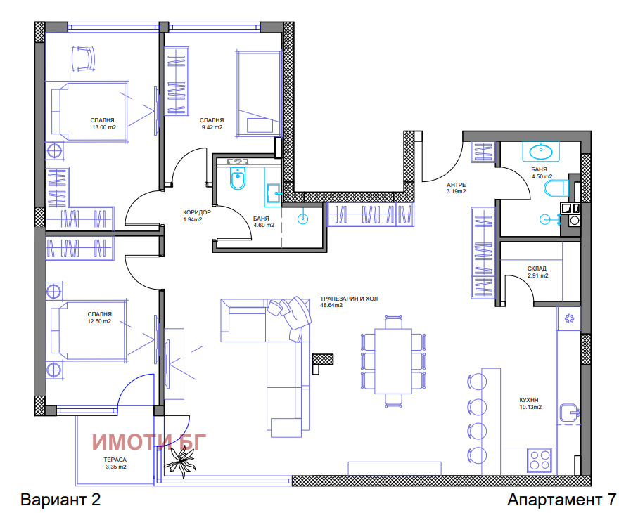 Продава 4-СТАЕН, гр. София, Манастирски ливади, снимка 13 - Апартаменти - 54025967