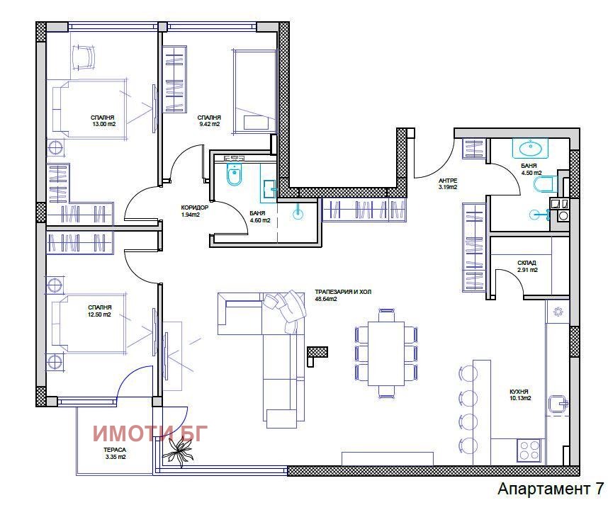Продава 4-СТАЕН, гр. София, Манастирски ливади, снимка 10 - Апартаменти - 54025967