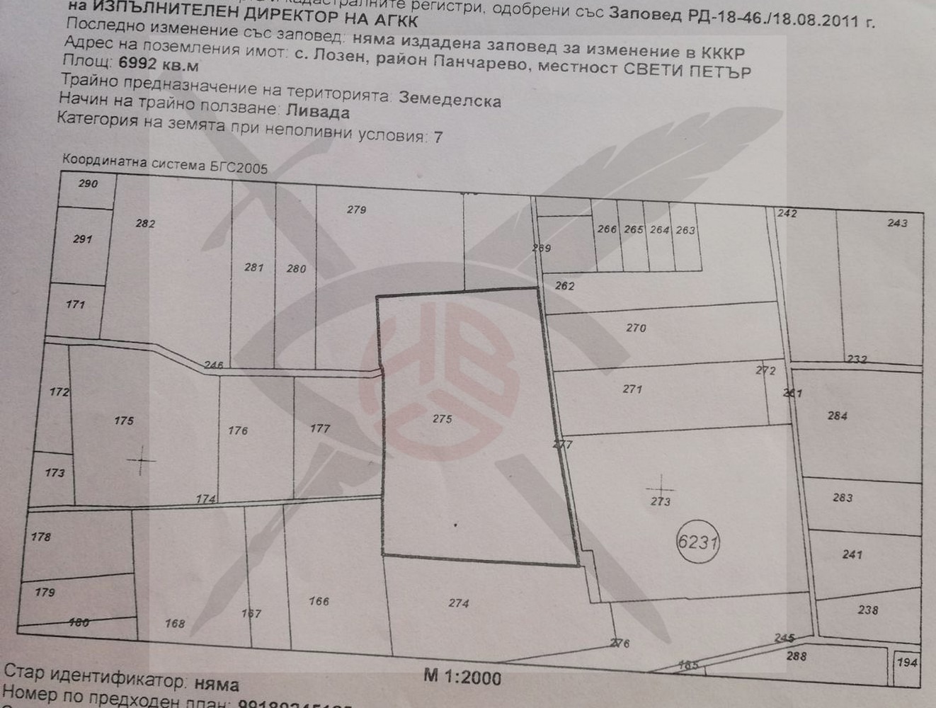 Продава ПАРЦЕЛ, гр. София, с. Лозен, снимка 2 - Парцели - 39660692