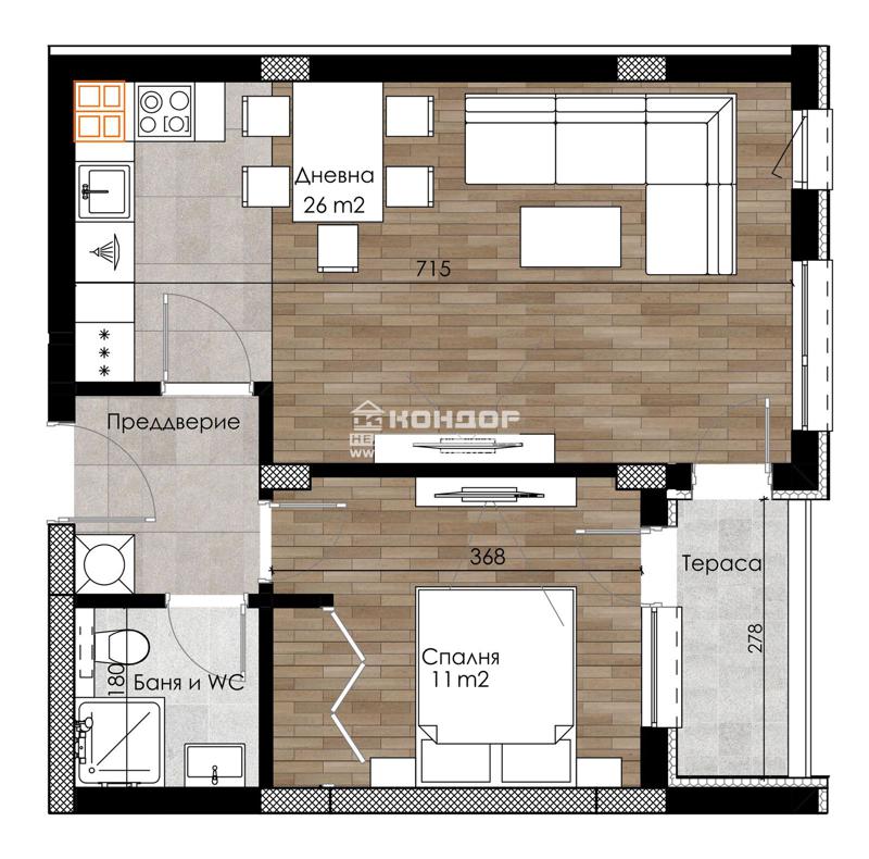 De vânzare  1 dormitor Plovdiv , Vâstaniciesci , 83 mp | 25932898 - imagine [2]