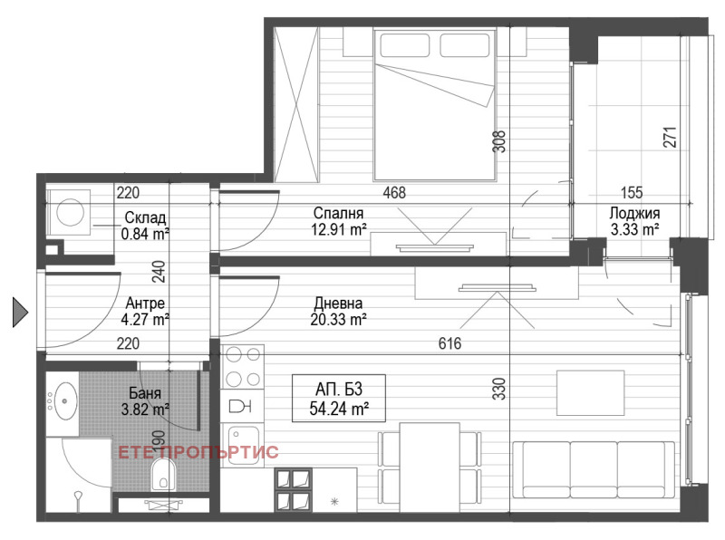 Till salu  1 sovrum Sofia , Centar , 65 kvm | 71092872 - bild [2]