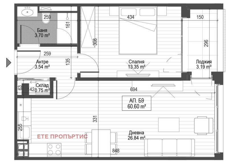 Eladó  1 hálószoba Sofia , Centar , 72 négyzetméter | 71092872