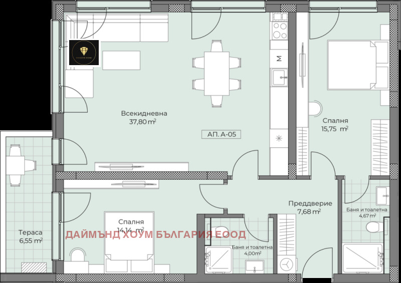 Til salg  2 soveværelser Plovdiv , Ostromila , 123 kvm | 91832838 - billede [2]