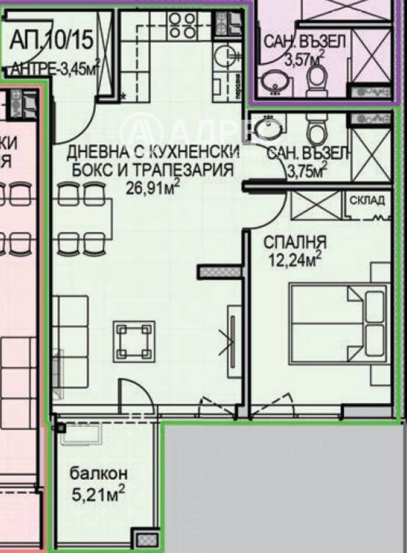Продава 2-СТАЕН в град София, Обеля 2 - 67 кв.м / 111 280 € » 217 644.76 лв., АДРЕС НЕДВИЖИМИ ИМОТИ