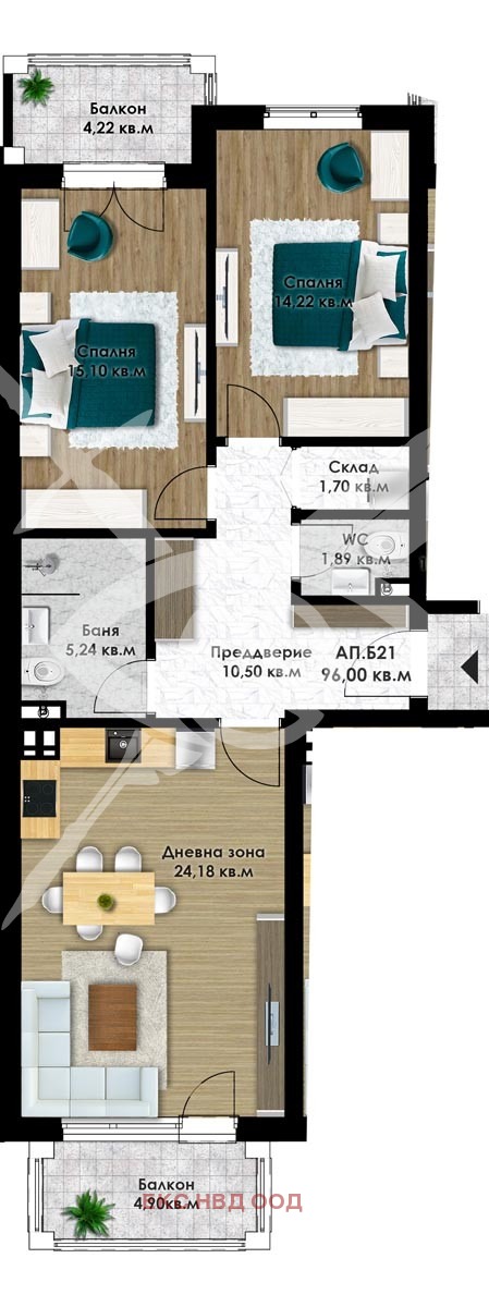 Продава 3-СТАЕН, гр. Пловдив, Остромила, снимка 1 - Aпартаменти - 49506912