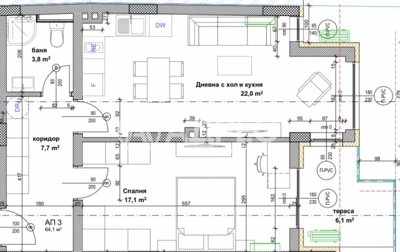 На продаж  1 спальня София , Банишора , 78 кв.м | 55000354 - зображення [3]