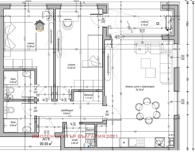 À vendre  2 chambres Sofia , Darvenitsa , 121 m² | 90299553 - image [2]