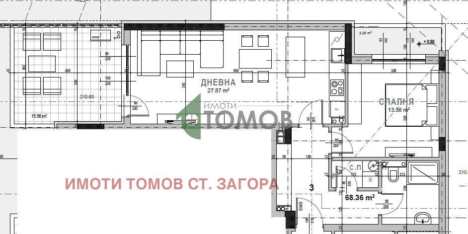 Продава 3-СТАЕН, гр. Стара Загора, Самара 3, снимка 2 - Апартаменти - 52468270