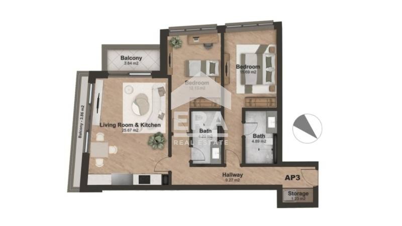 Продава 3-СТАЕН, гр. София, Лозенец, снимка 7 - Апартаменти - 53735524