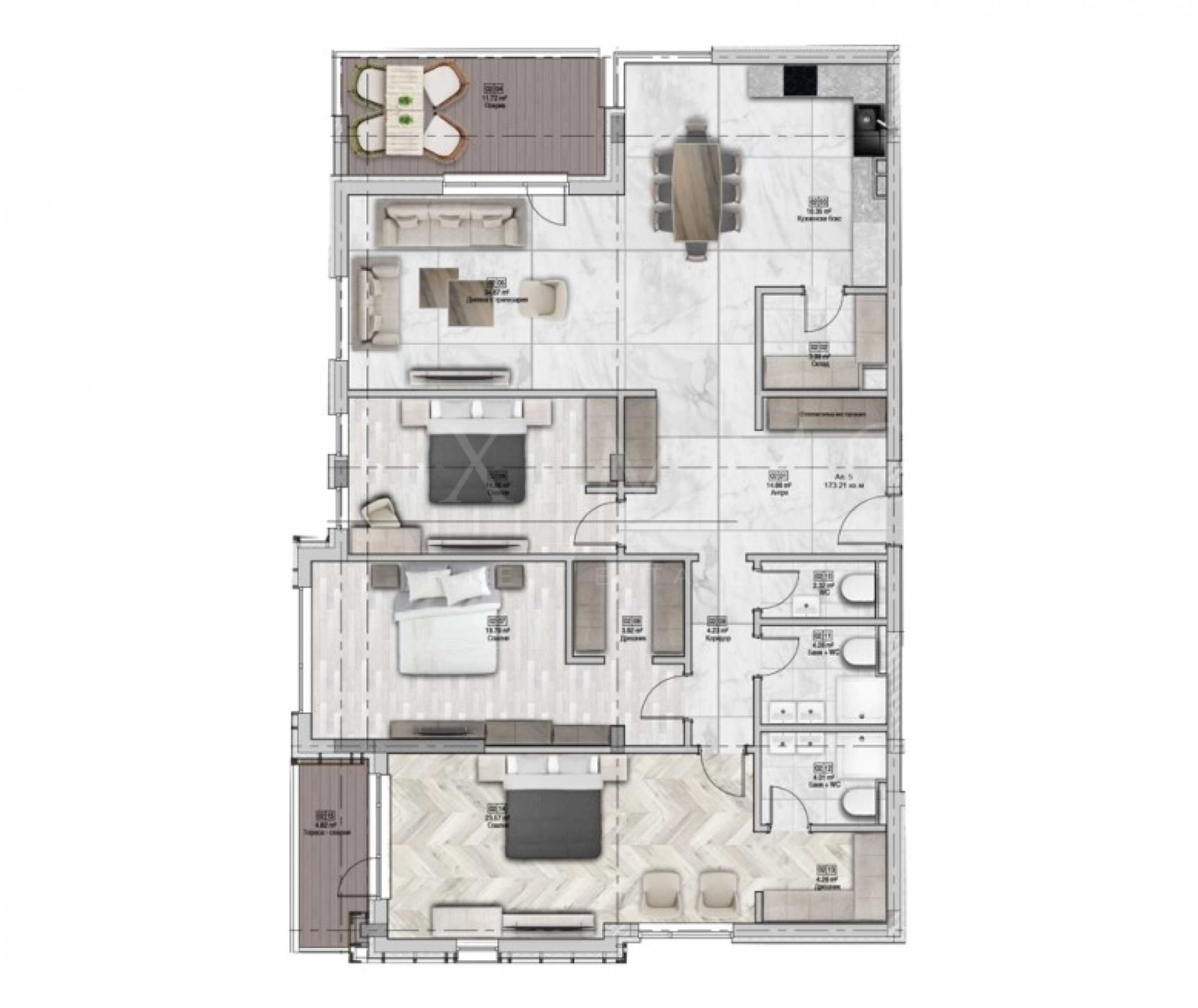 Продава 4-СТАЕН, гр. София, Горна баня, снимка 7 - Апартаменти - 54193958