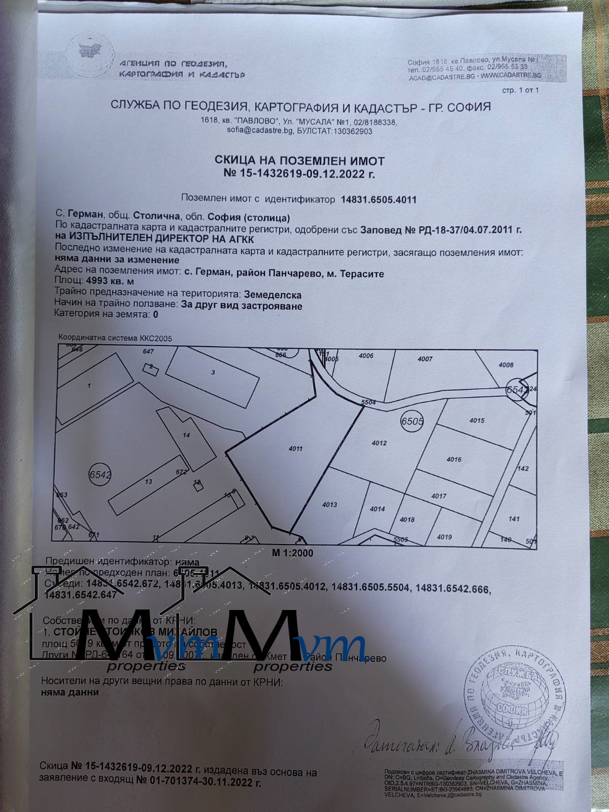 Продава ПАРЦЕЛ, гр. София, с. Герман