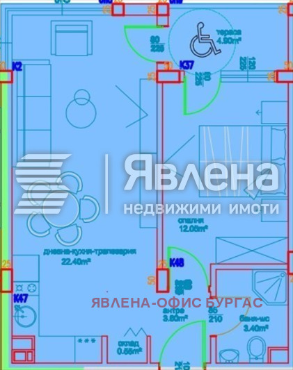 Продава 2-СТАЕН, гр. Бургас, Славейков, снимка 2 - Апартаменти - 53079101