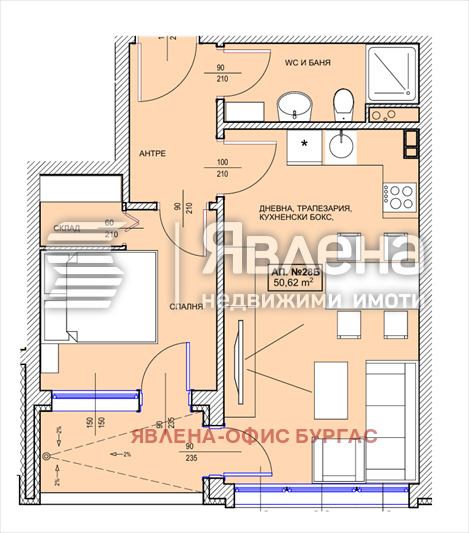 Продава 2-СТАЕН, гр. Поморие, област Бургас, снимка 4 - Апартаменти - 53079110