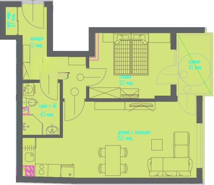 Продава 2-СТАЕН, гр. Варна, Център, снимка 5 - Апартаменти - 54406726