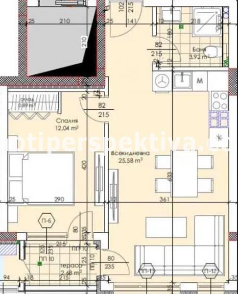 На продаж  1 спальня Пловдив , Тракия , 63 кв.м | 94948696 - зображення [2]