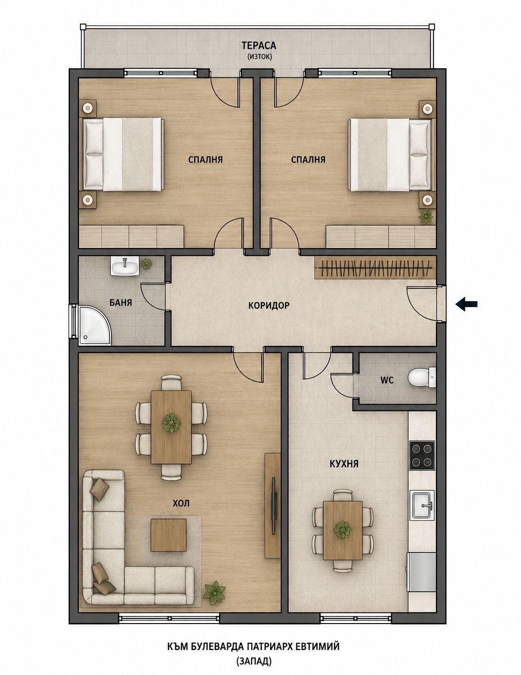 Продава 3-СТАЕН, гр. Стара Загора, Център, снимка 8 - Апартаменти - 55632370