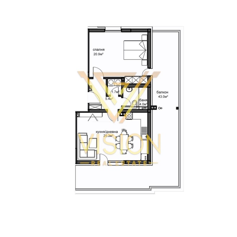 En venta  1 dormitorio Sofia , Krasno selo , 119 metros cuadrados | 35876803 - imagen [2]