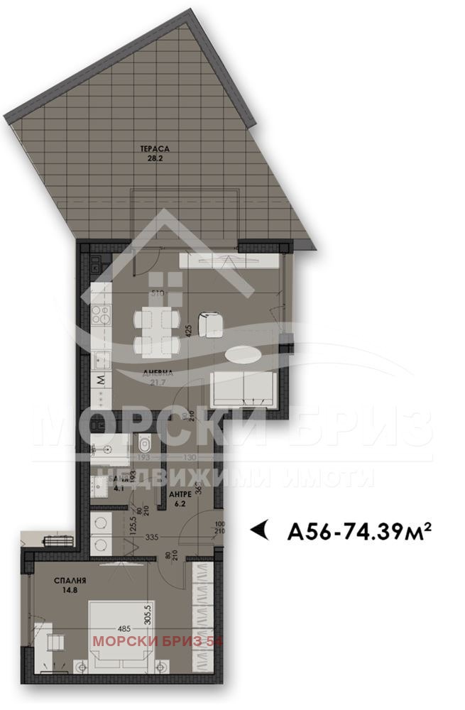Продава 2-СТАЕН, гр. Варна, Виница, снимка 2 - Апартаменти - 55049223