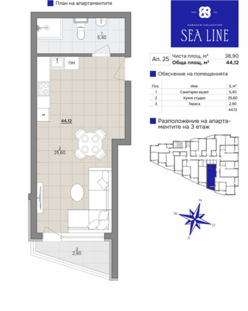 Продава 1-СТАЕН, гр. Варна, к.к. Чайка, снимка 10 - Апартаменти - 53523008