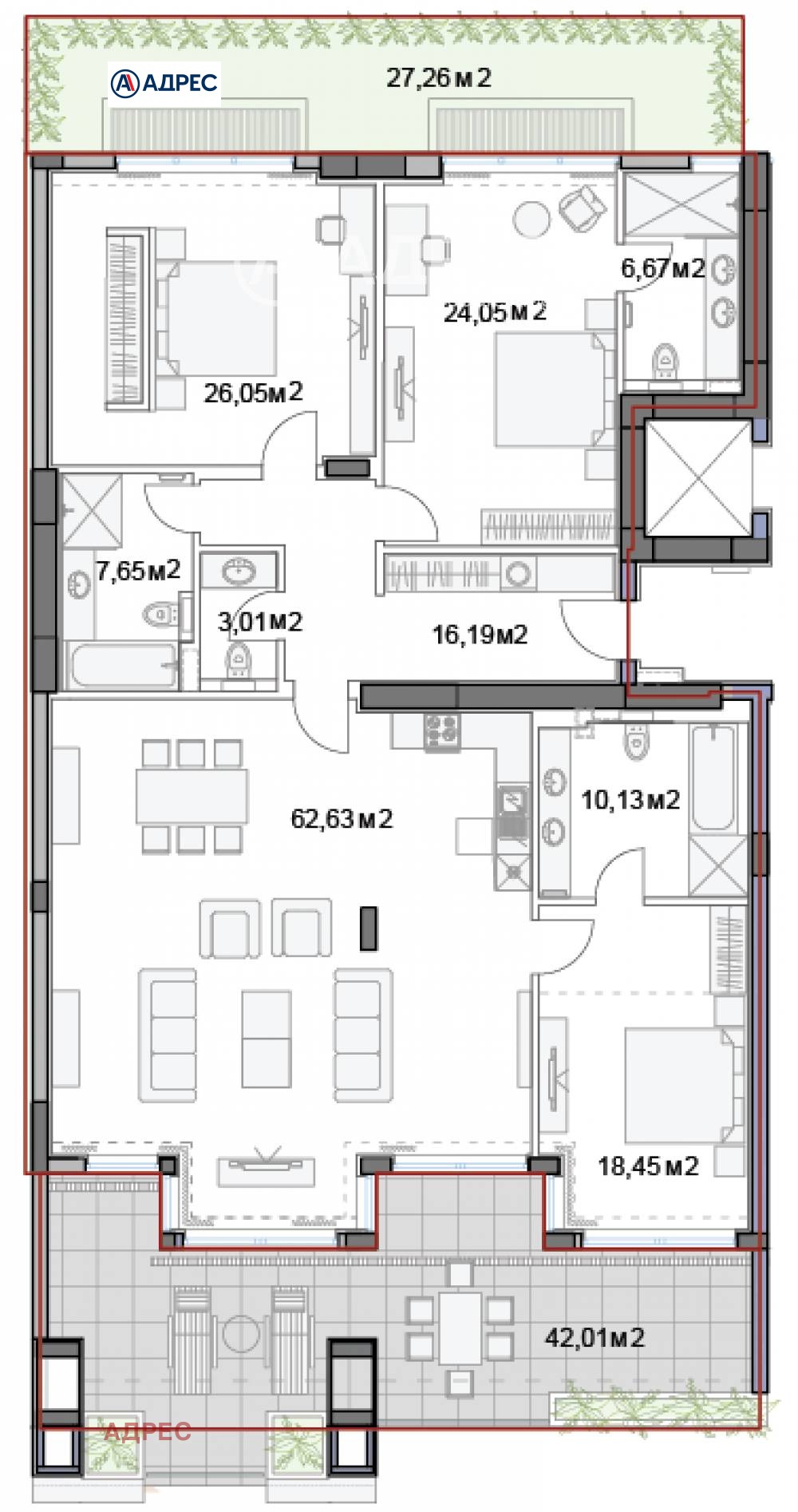 Продава МНОГОСТАЕН, гр. Варна, к.к. Слънчев ден, снимка 3 - Апартаменти - 54116976