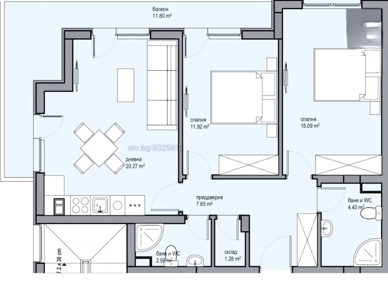 Продава 3-СТАЕН, гр. София, Овча купел, снимка 1 - Aпартаменти - 47092725