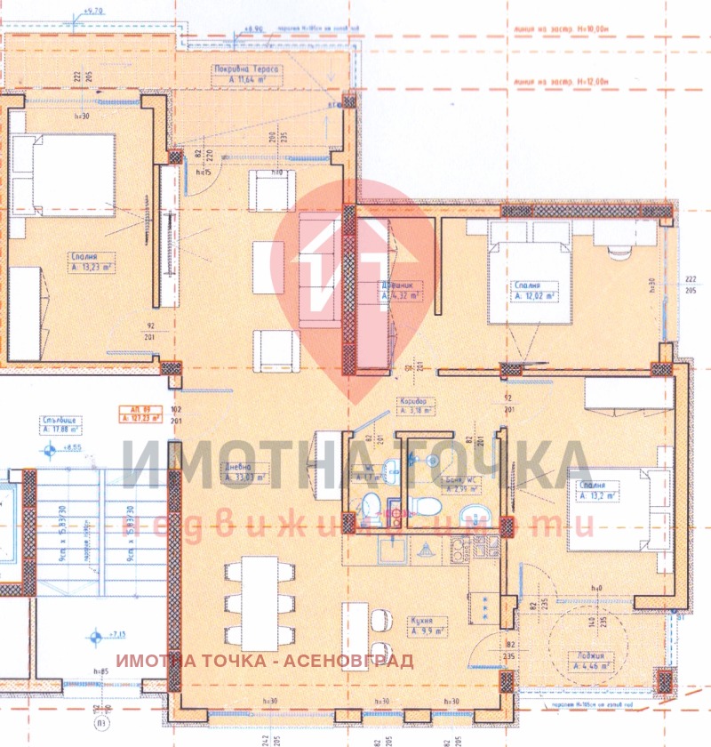 Satılık  3 yatak odası bölge Filibe , Asenovgrad , 145 metrekare | 15414978