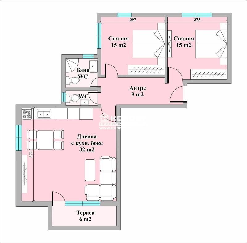 Продава 3-СТАЕН, гр. Пловдив, Остромила, снимка 3 - Aпартаменти - 49572824