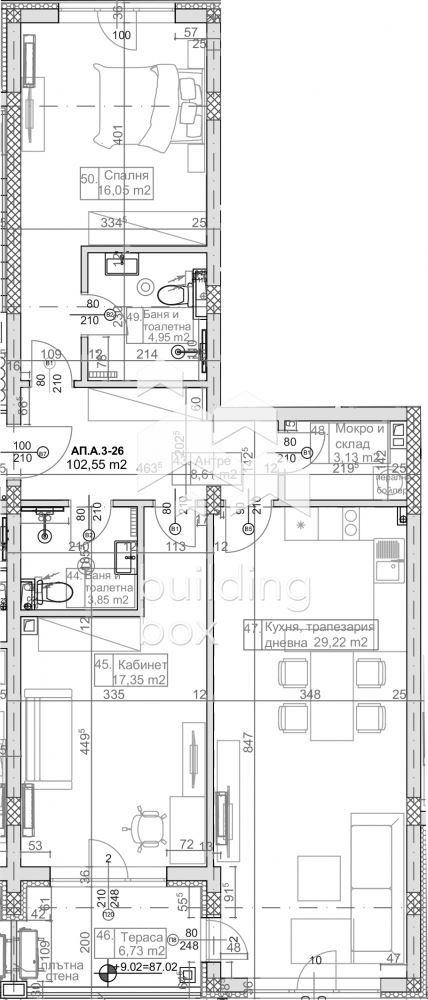 Satılık  2 yatak odası Varna , m-t Manastirski rid , 127 metrekare | 51172506 - görüntü [2]