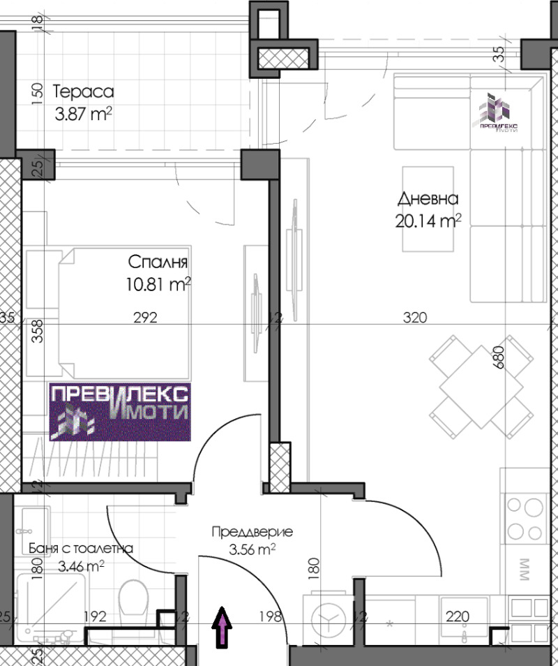 À venda  1 quarto Plovdiv , Karchiiaka , 61 m² | 33286883