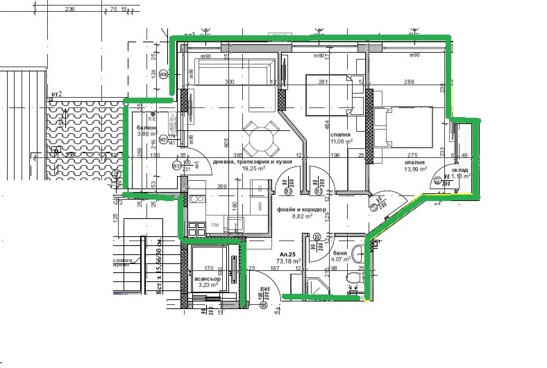 Eladó  2 hálószobás Veliko Tarnovo , Kartala , 84 négyzetméter | 31196087 - kép [2]