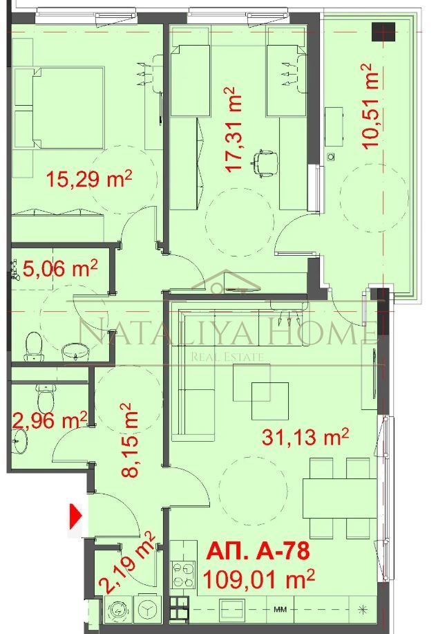 Продава 3-СТАЕН, гр. Бургас, Славейков, снимка 2 - Апартаменти - 53165929