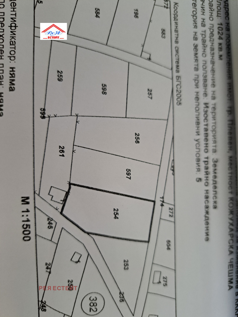 Продава ПАРЦЕЛ в град Плевен, м-т Кожухарска чешма - 1025 кв.м / 12 790 € » 25 015.07 лв., РЕЯ ЕСТЕЙТ
