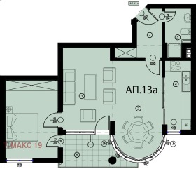 1 camera da letto Manastirski livadi, Sofia 1