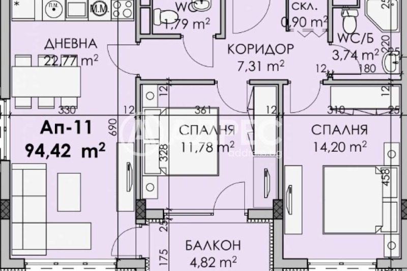 Продава 3-СТАЕН, гр. Бургас, област Бургас, снимка 3 - Апартаменти - 53123053