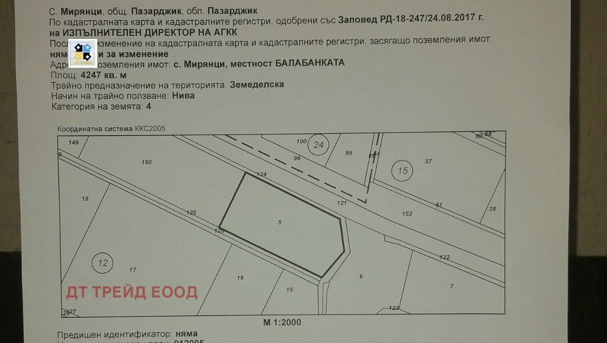 Продава ПАРЦЕЛ, с. Мирянци, област Пазарджик, снимка 3 - Парцели - 55291328