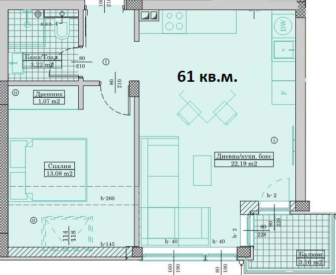 Продава 2-СТАЕН, гр. Варна, Възраждане 3