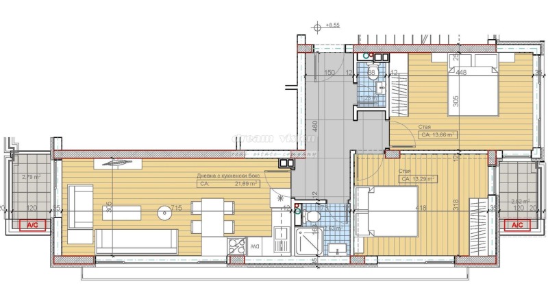 Te koop  2 slaapkamers Sofia , Bojana , 97 m² | 83672959 - afbeelding [3]