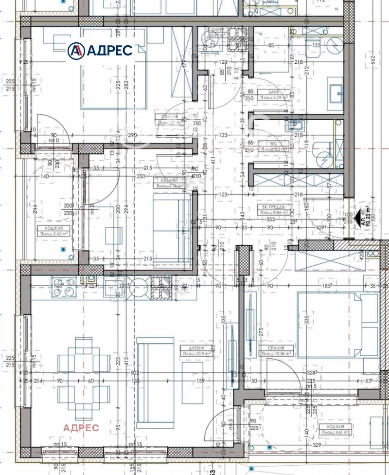 Na prodej  3+ ložnice Varna , Vladislav Varnenčik 1 , 105 m2 | 11275037 - obraz [4]