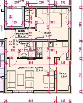 1 bedroom Meden rudnik - zona V, Burgas