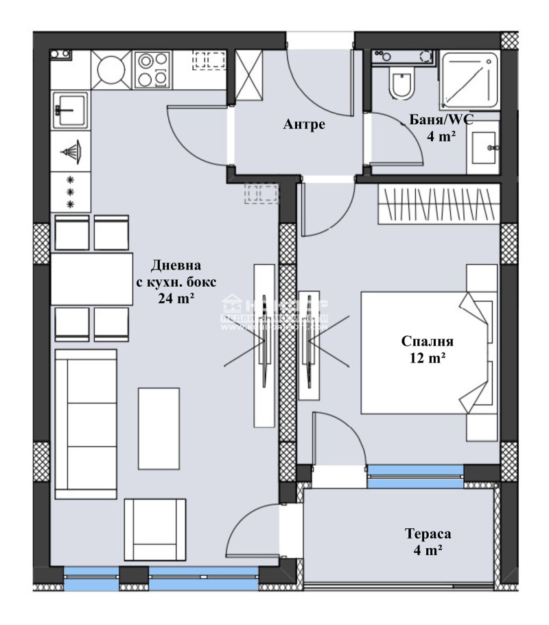 Продается  1 спальня Пловдив , Христо Смирненски , 67 кв.м | 73650035 - изображение [2]