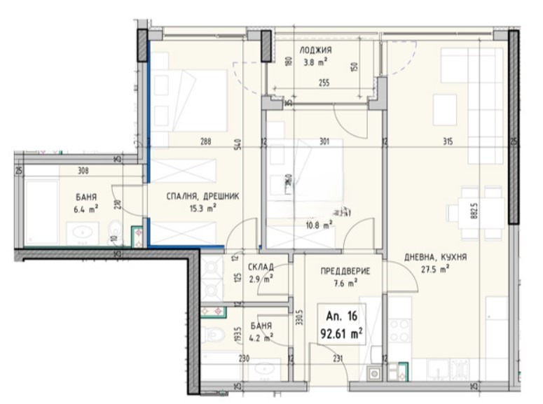 En venta  2 dormitorios Sofia , Malinova dolina , 109 metros cuadrados | 68681881 - imagen [3]