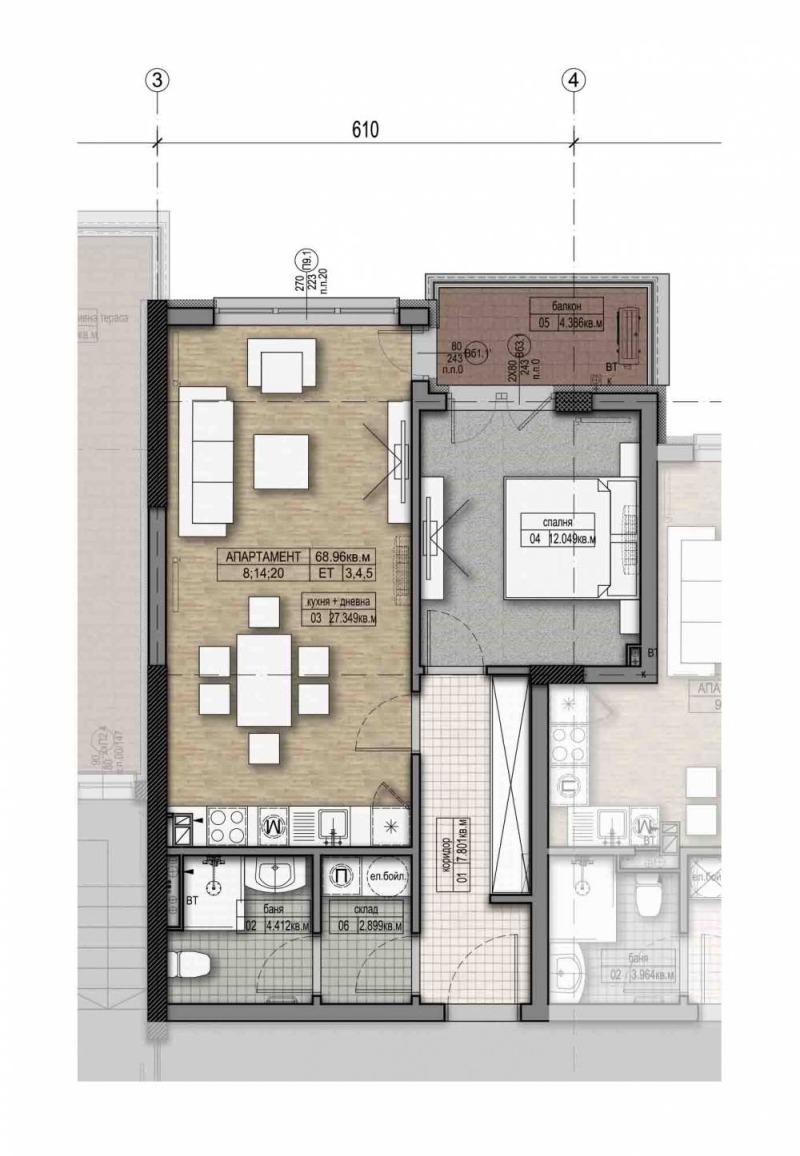 For Sale  1 bedroom Sofia , Druzhba 2 , 84 sq.m | 81262106 - image [3]