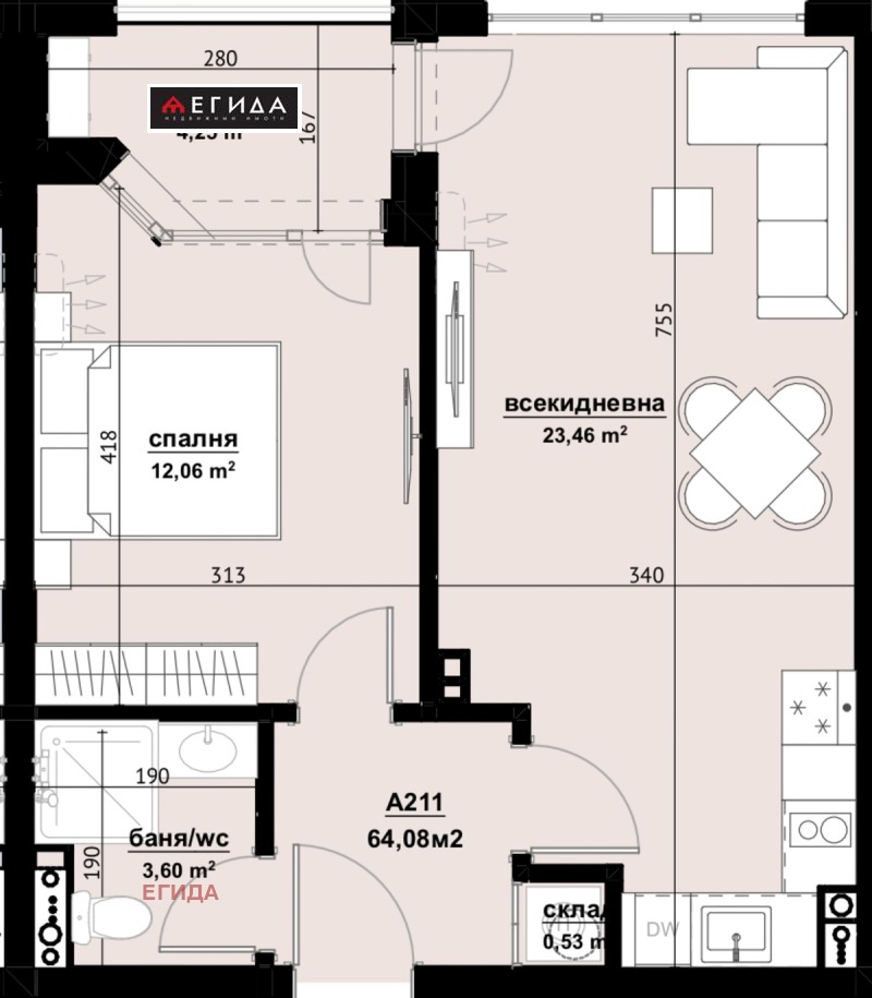 Продава 2-СТАЕН, гр. Бургас, област Бургас, снимка 3 - Апартаменти - 52647116